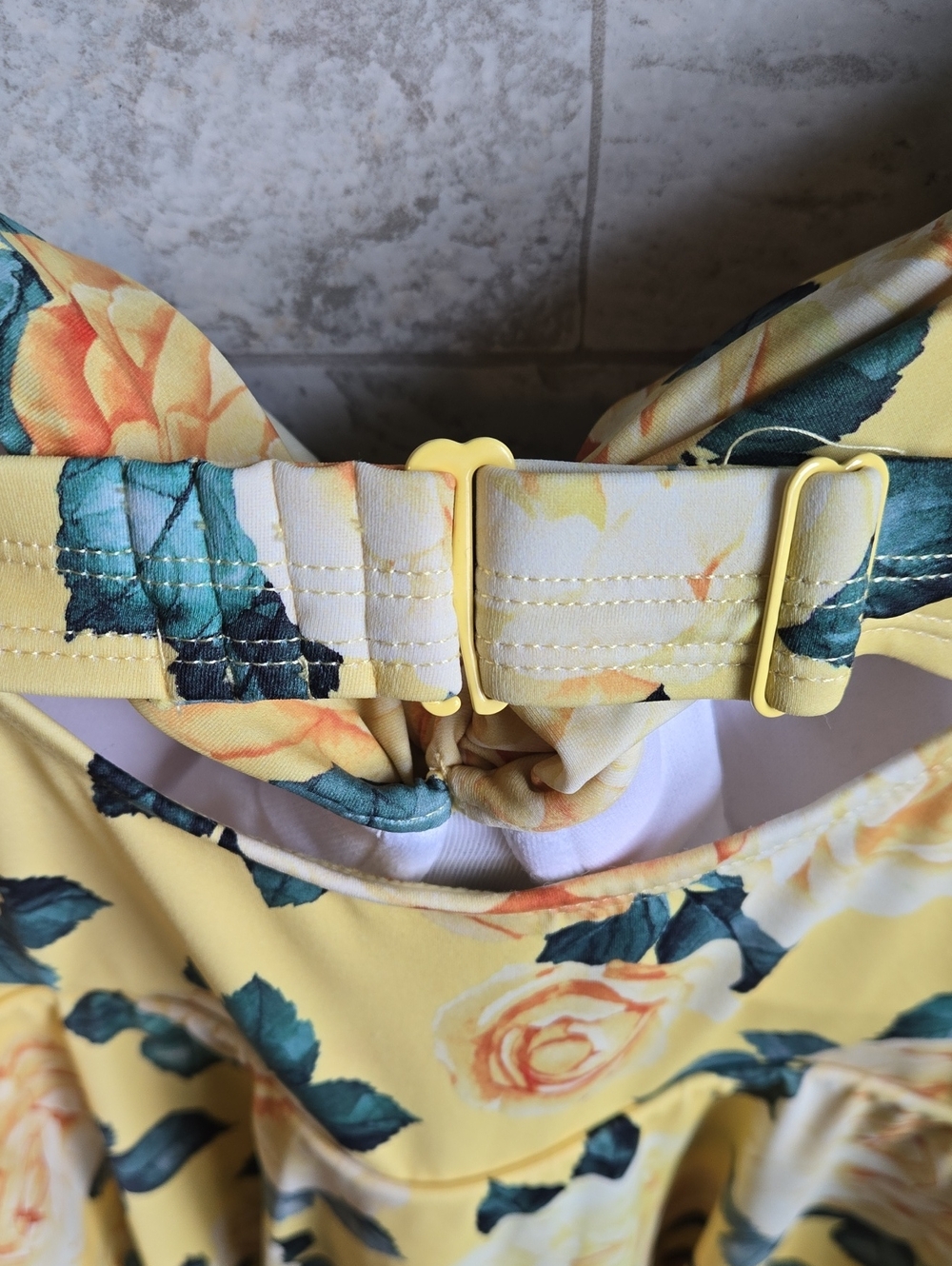 TORRID Yellow Floral Underwire One-Piece Swim Dress size 1 Equal To 14 16 - Picture 11 of 12